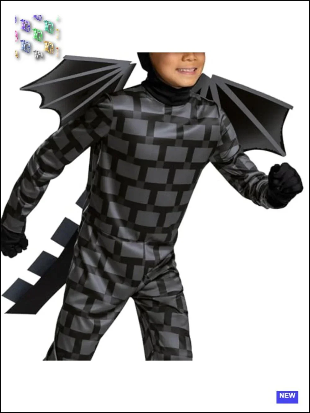 Official Minecraft Ender Dragon Costume for Kids with Headpiece, Armor, Wings,